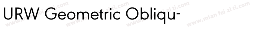 URW Geometric Obliqu字体转换